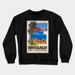 Brissago,Ticino,Switzerland,Travel Poster Crewneck Sweatshirt